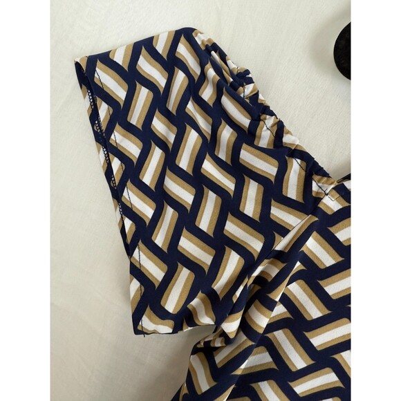 Michael Kors Cold Shoulder Geometric Pattern Dress – Women's Size Large - Picture 9 of 12